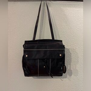 BORN Black Leather Handbag/backpack